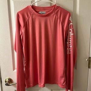 Columbia Pfg Omni Shade Coral Long Sleeves